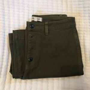 Madewell High rise Wide Legged Cropped Pants Size 29